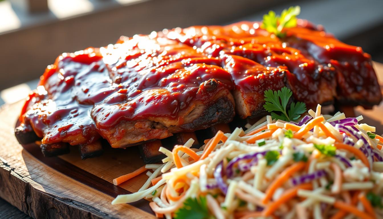 BBQ Ribs with Coleslaw