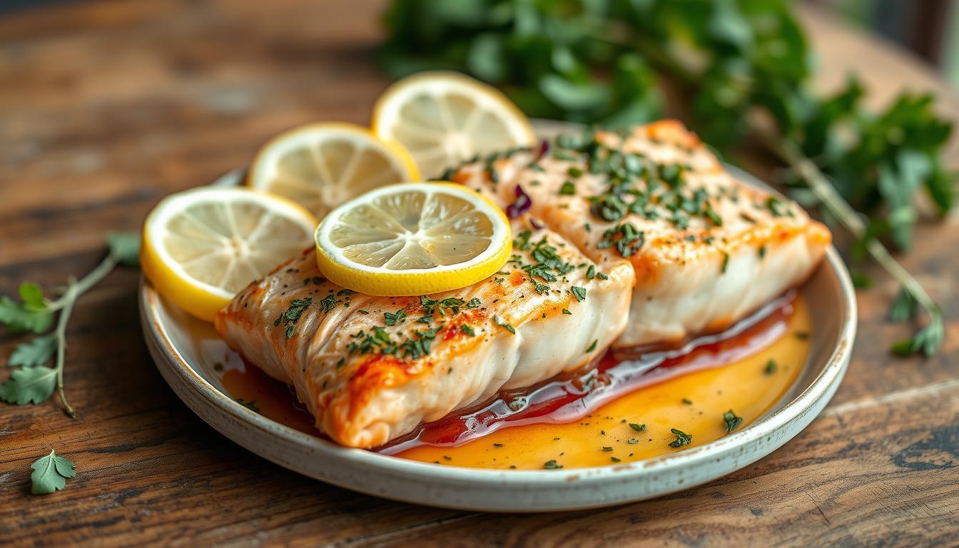 Baked Salmon with Lemon and Herbs