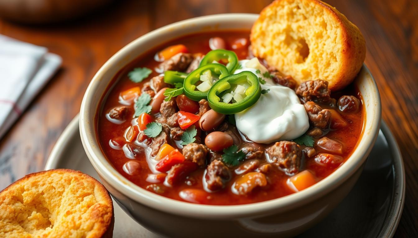 Beef Chili with Cornbread