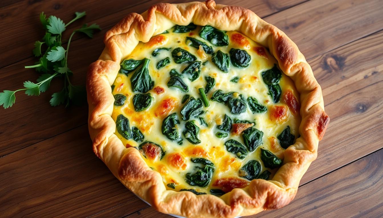 Breakfast Quiche with Spinach and Cheese