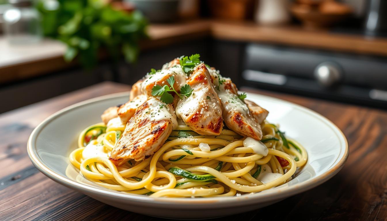 Chicken Alfredo Zoodles