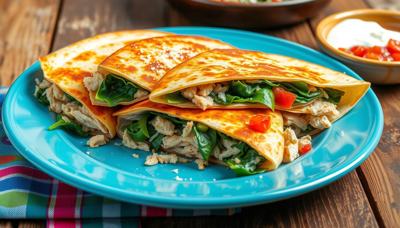 Chicken and Spinach Quesadillas