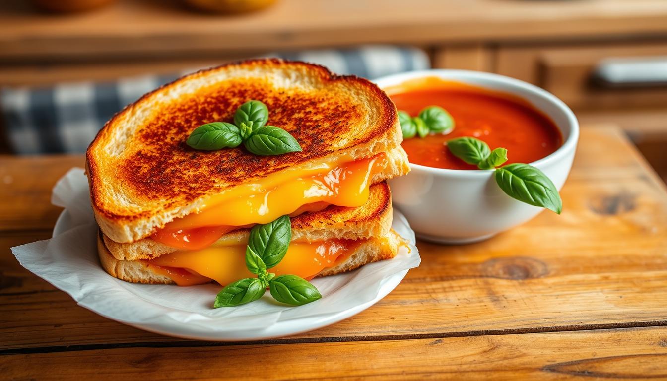 Grilled Cheese with Tomato Basil Soup