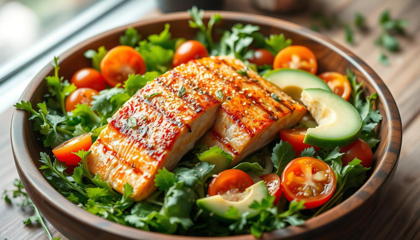 Grilled Salmon Salad