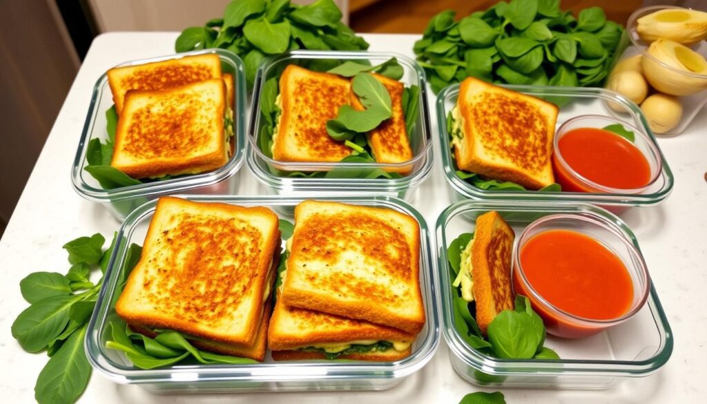 Grilled cheese meal prep