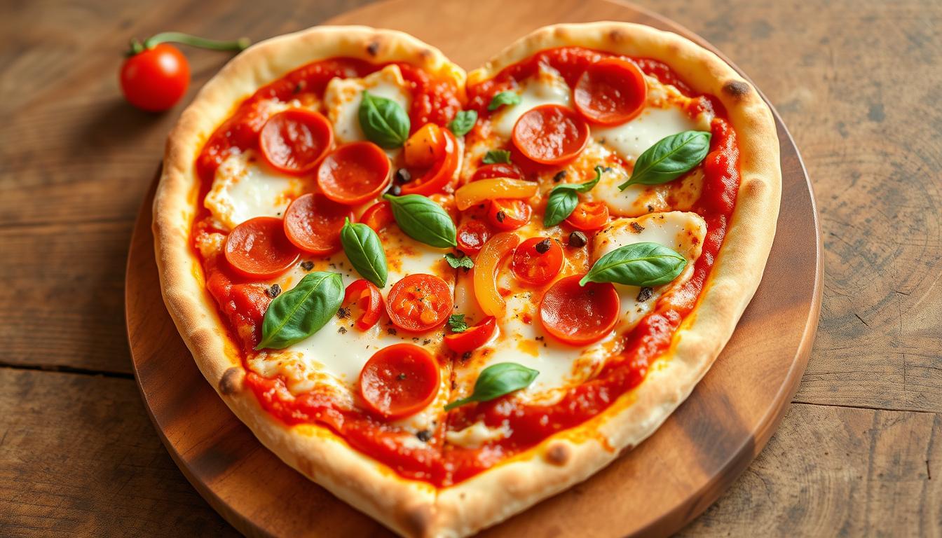 Heart-Shaped Pizza