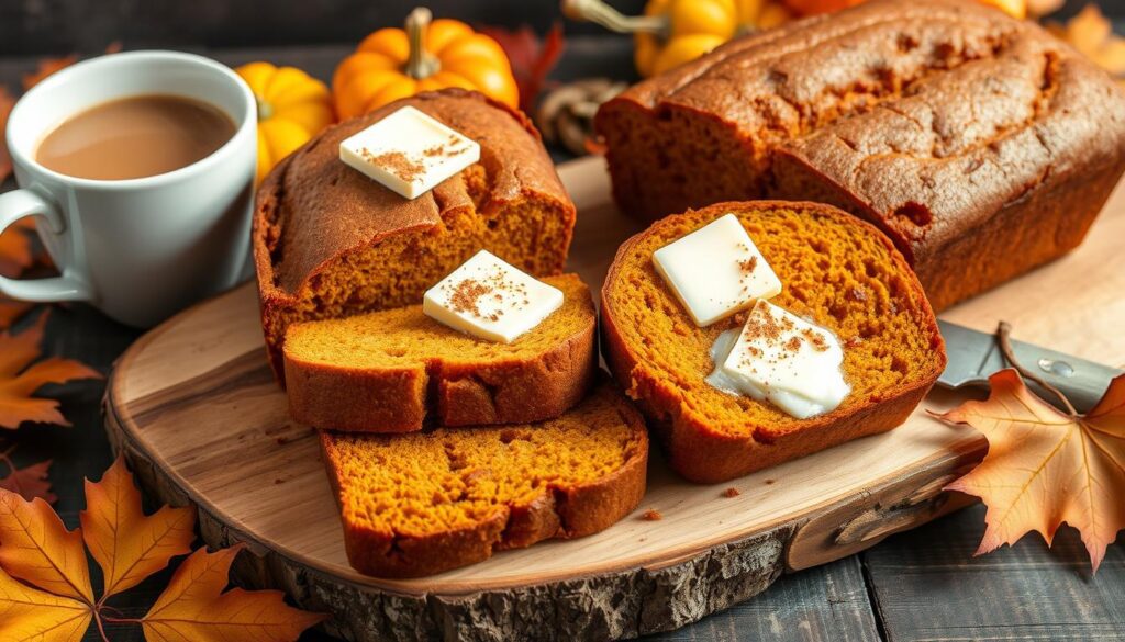 Pumpkin Bread with Toppings