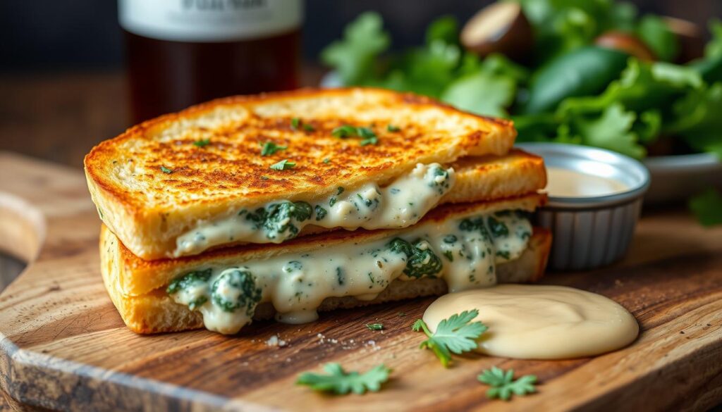 Spinach and Artichoke Grilled Cheese