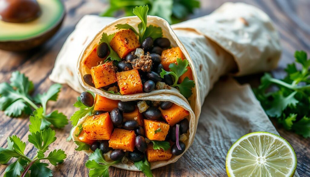 Sweet Potato and Black Bean Wrap