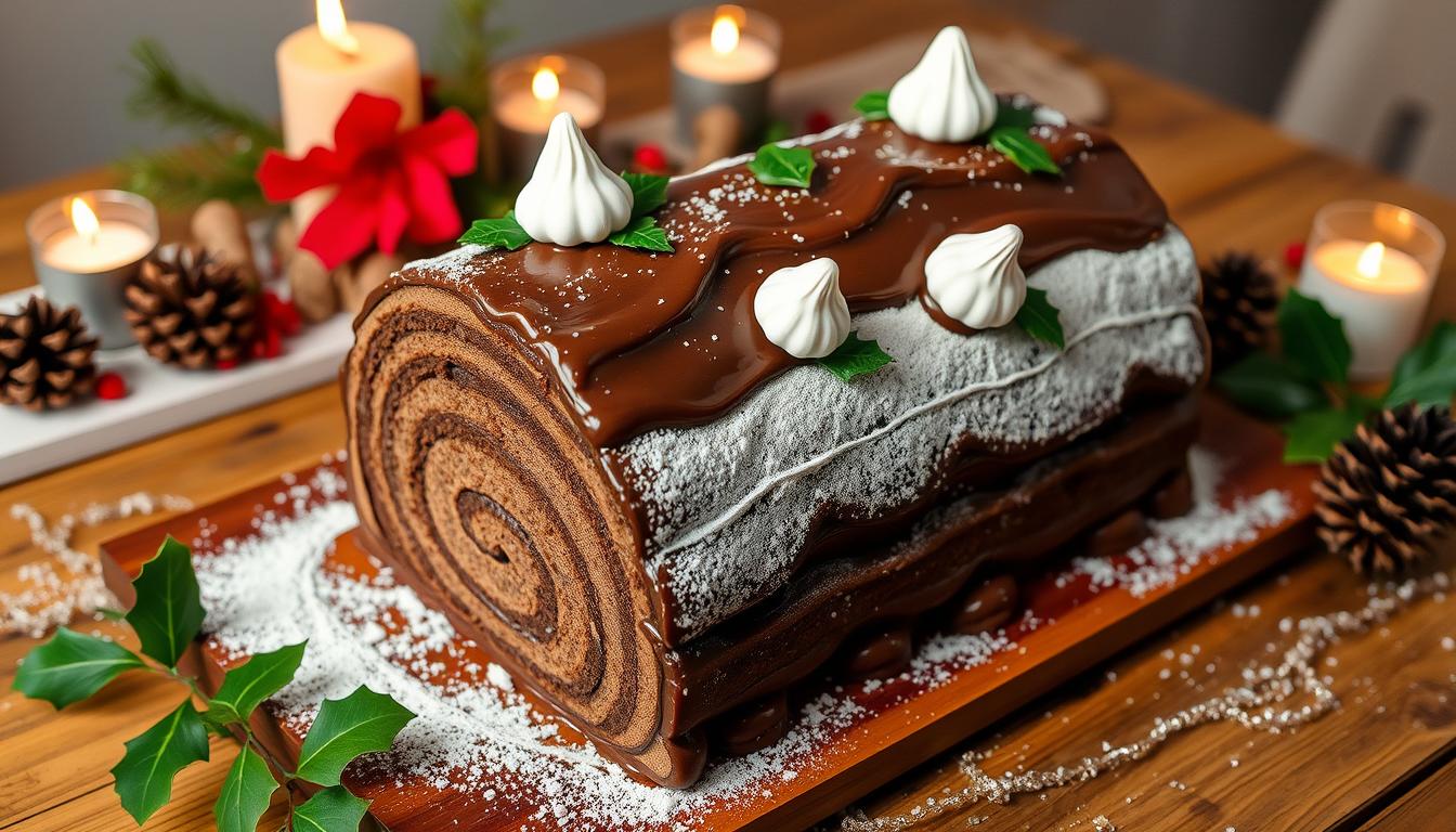 Yule Log Cake