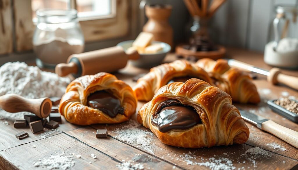 chocolate-stuffed croissant baking tips