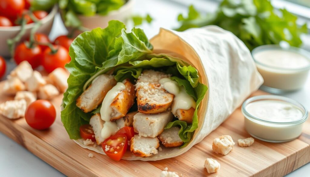 make-ahead chicken caesar wrap