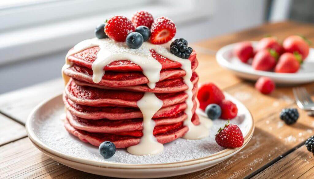 Red Velvet Pancakes