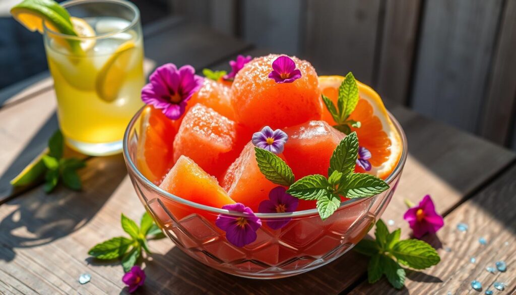 Fruit Sorbet Garnish