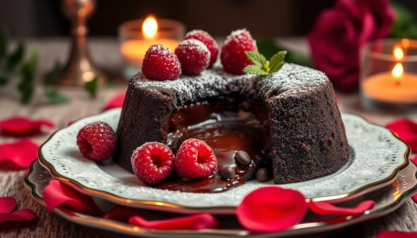 Molten Chocolate Cake for Valentine’s Day