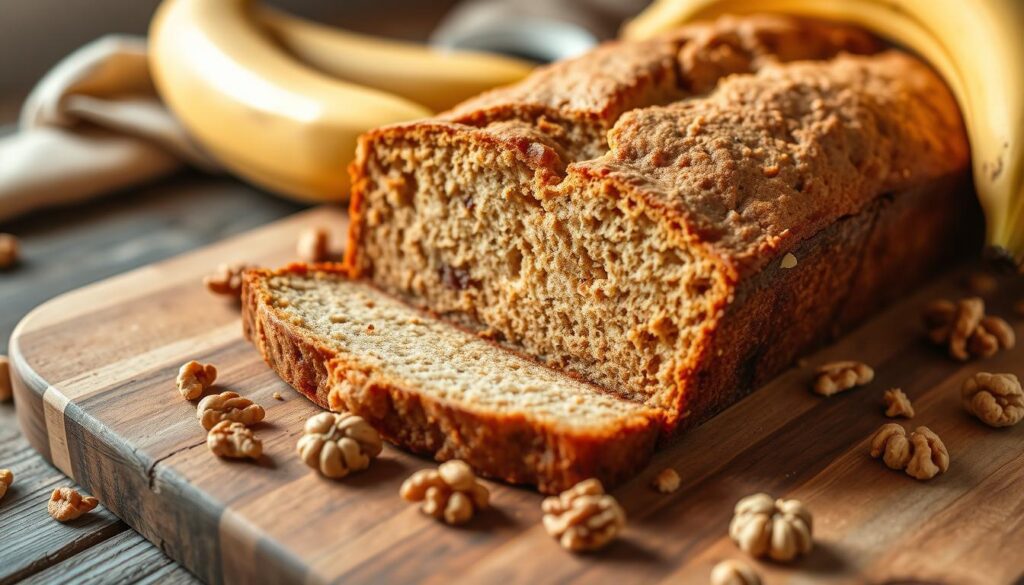 Freshly baked banana bread