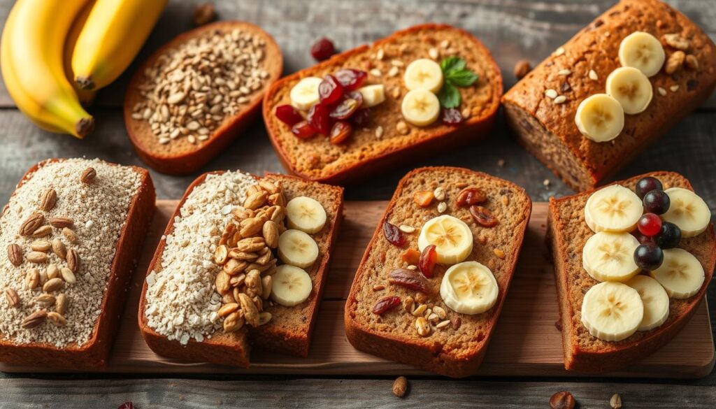 Healthy banana bread variations