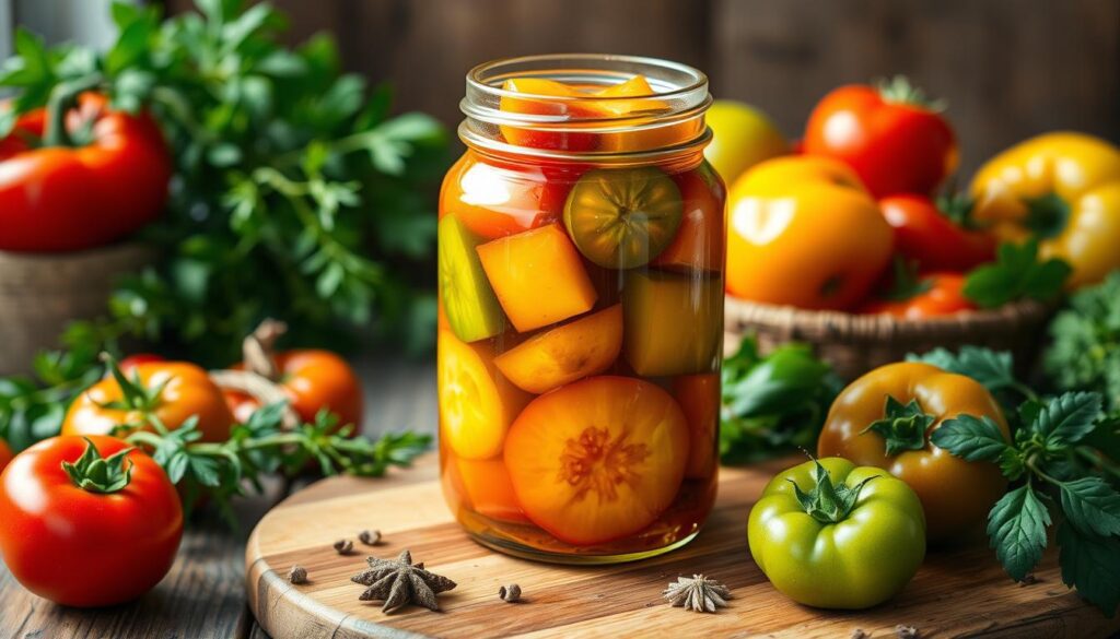 Heirloom tomato pickles