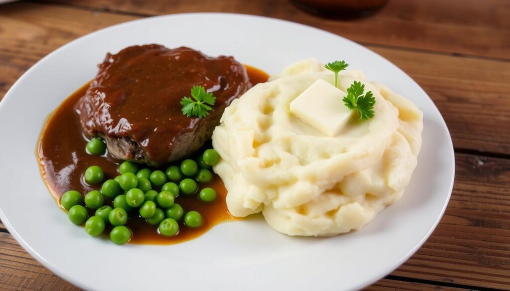 Salisbury steak dinner