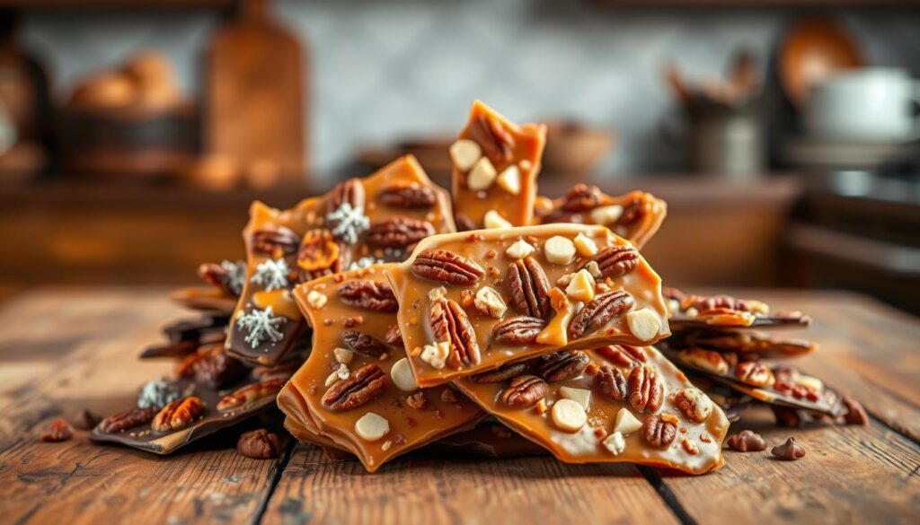 flavored pecan brittle